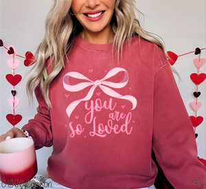 You Are So Loved Pink Coquette Bow #BS7692