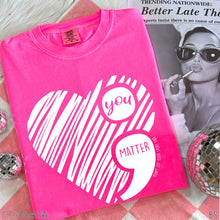 Load image into Gallery viewer, White You Matter Heart Semicolon #BS5622
