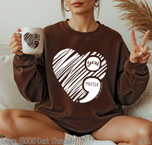Load image into Gallery viewer, White You Matter Heart Semicolon #BS5622
