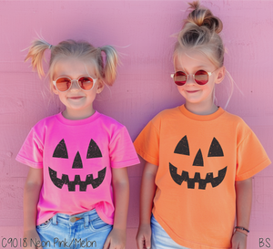 Youth Distressed Pumpkin Face #BS8382
