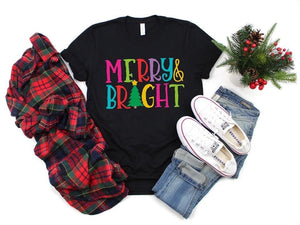 Merry & Bright Colorful Christmas Tree #BS53
