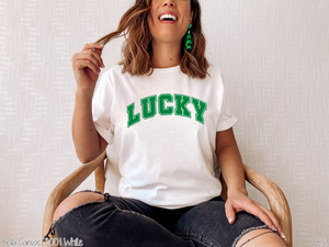 Arched Lucky Varsity Lettering #BS5106