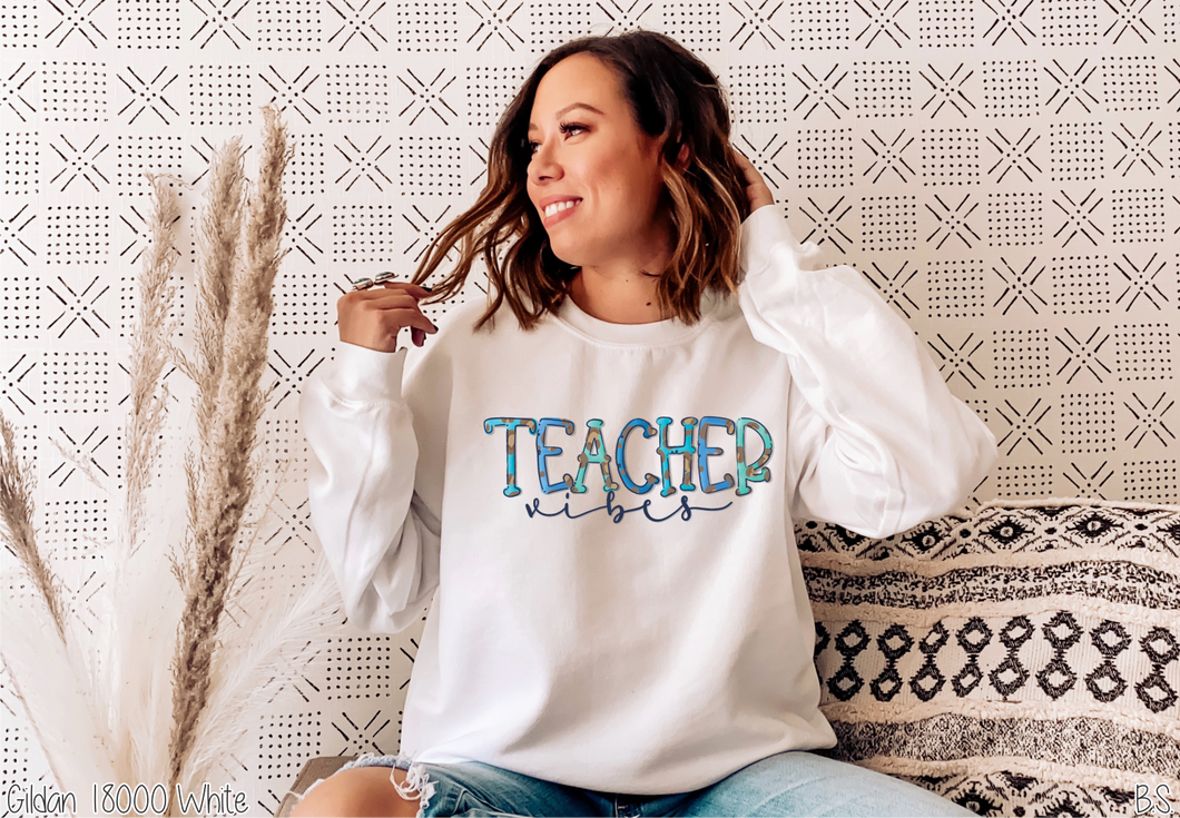 Teacher Vibes Blue Leopard #BS2027