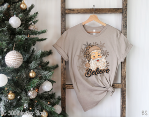 Believe Brown Leopard Santa #BS2327