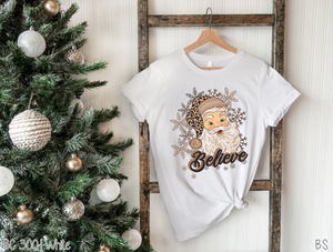 Believe Brown Leopard Santa #BS2327