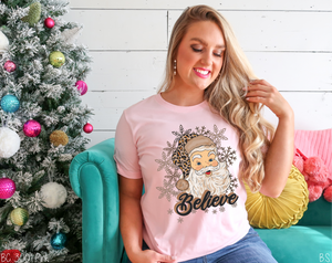 Believe Brown Leopard Santa #BS2327