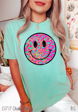 Load image into Gallery viewer, Bright Pink Neon Leopard Smiley Face #BS5335
