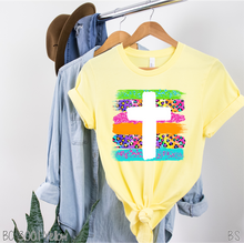 Load image into Gallery viewer, Brush Stroke Cross Tie Dye Leopard Print #BS3314
