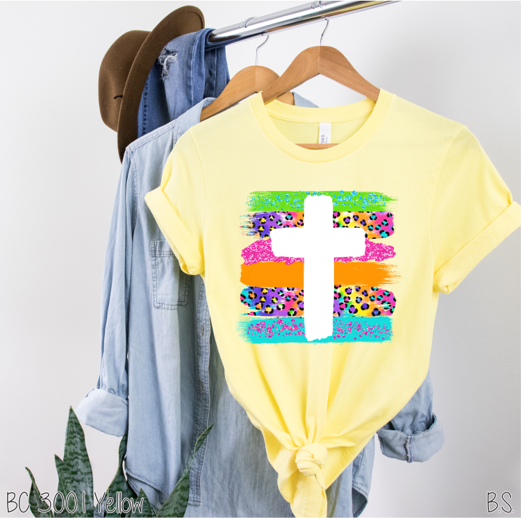 Brush Stroke Cross Tie Dye Leopard Print #BS3314