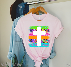 Brush Stroke Cross Tie Dye Leopard Print #BS3314