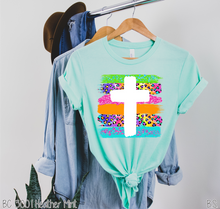 Load image into Gallery viewer, Brush Stroke Cross Tie Dye Leopard Print #BS3314
