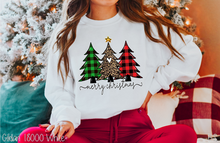 Load image into Gallery viewer, Buffalo Plaid Leopard Christmas Tree Trio #BS3694
