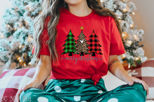 Load image into Gallery viewer, Buffalo Plaid Leopard Christmas Tree Trio #BS3694
