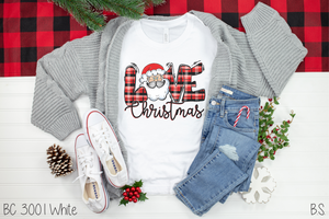 Buffalo Plaid Love Santa #BS1947