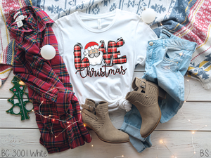 Buffalo Plaid Love Santa #BS1947