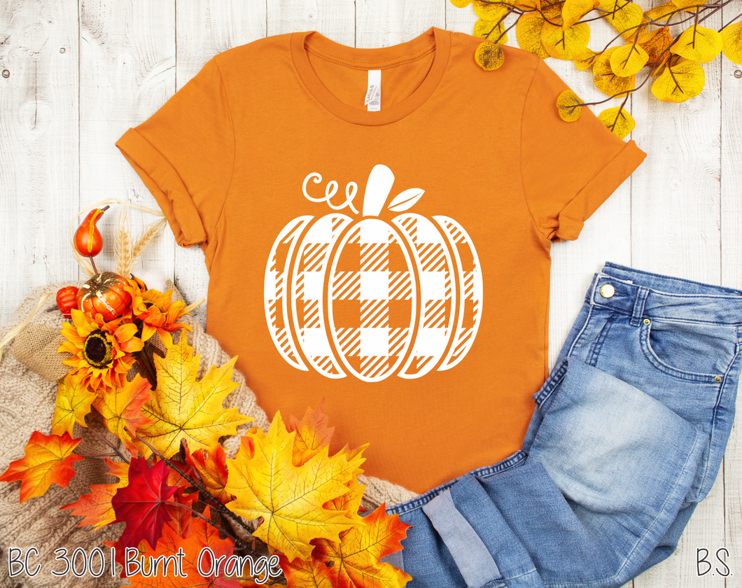 Buffalo Plaid Pumpkin #BS212/13