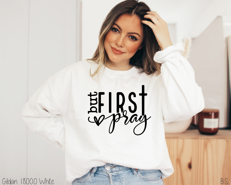 But First Pray With Cross & Heart #BS3903