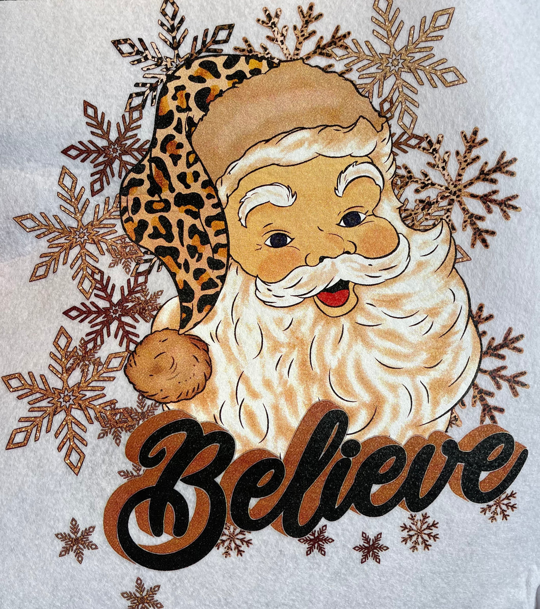 BRONZE Believe Brown Leopard Santa #BS2327-BRONZE *NO MOCKUP PROVIDED