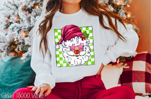 Christmas Checkered Star Santa #BS3891