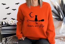 Load image into Gallery viewer, Come We Fly Cat Moon Broom #BS3465
