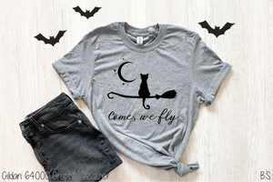 Come We Fly Cat Moon Broom #BS3465