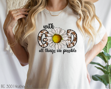 Load image into Gallery viewer, Cow Print With God All Things Are Possible #BS3837
