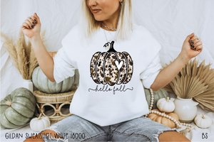 Cowhide Hello Fall Pumpkin #BS3610