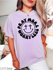 Cross Eyes Smiley Pray More #BS5379