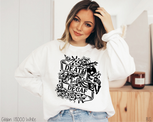 Death Before Decaf Floral Skull #BS3728