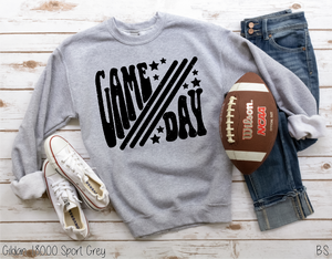 Distressed Black Game Day Retro #BS3423