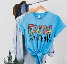 Load image into Gallery viewer, Faith Over Fear Floral Letters #BS1448
