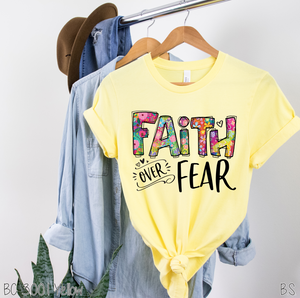 Faith Over Fear Floral Letters #BS1448