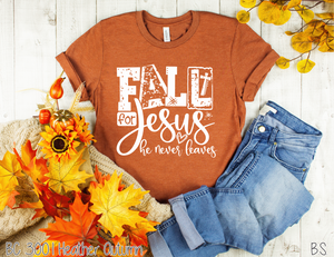 Fall For Jesus Stamped Letters #BS2090