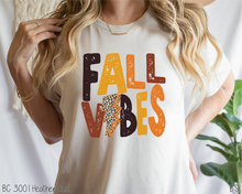 Load image into Gallery viewer, Fall Vibes Distressed Leopard Lightning Bolt Fall Colors #BS3399
