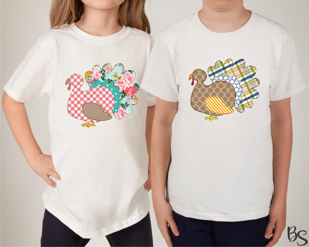 Faux Applique Kid Fabric Turkey #BS810/11