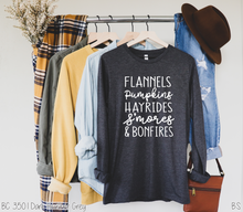 Load image into Gallery viewer, Flannels Pumpkins Hayrides And Smores #BS833
