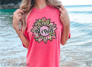 Floral Leopard Sunflower Blessed #BS5307