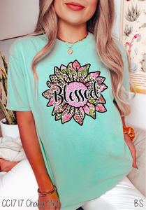 Floral Leopard Sunflower Blessed #BS5307
