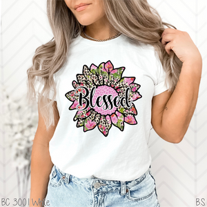 Floral Leopard Sunflower Blessed #BS5307
