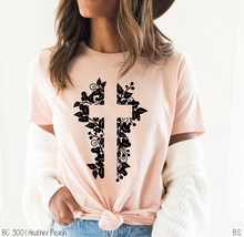 Load image into Gallery viewer, Floral One Color Cross #BS3741
