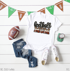 Football Mom Leopard Letters #BS3539