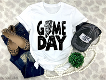 Load image into Gallery viewer, Game Day Distressed Leopard Lightning Bolt #BS3356 Black
