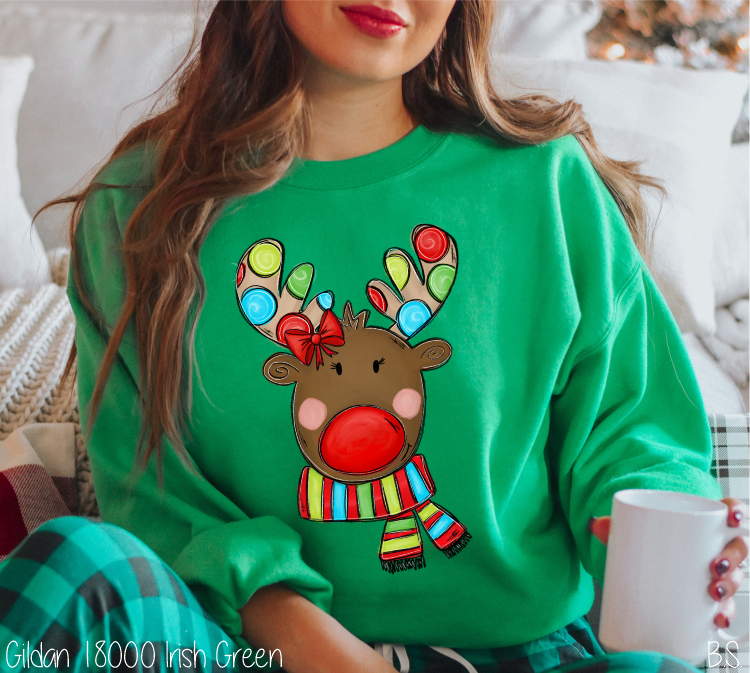 Girl Cute Winter Reindeer #BS3888