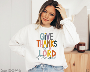 Give Thanks To The Lord Psalm 107:1 #BS3750