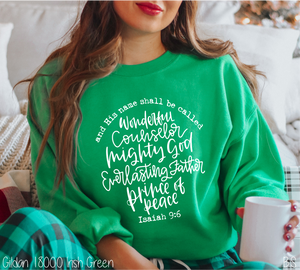 Hand Lettered Christmas Wonderful Counselor #BS3766