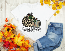 Load image into Gallery viewer, Happy Fall Y&#39;all Full Color Double Pumpkins #BS112
