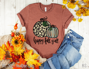 Happy Fall Y'all Full Color Double Pumpkins #BS112