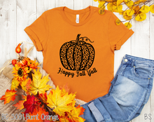 Load image into Gallery viewer, Happy Fall Y&#39;all One Color Leopard Pumpkin #BS117
