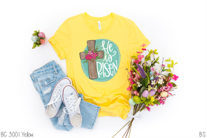 He Is Risen Floral Cross #BS2736