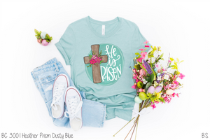 He Is Risen Floral Cross #BS2736